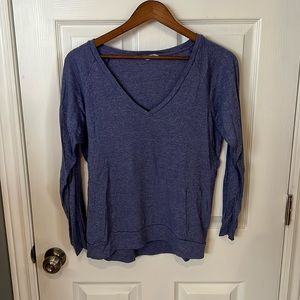 TNA purple v neck long sleeve shirt